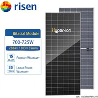 700W Bifacial PV Module HJT Hyper-ion Solar Panel High Efficiency Hyper-Link Interconnection RSM132-8-675-700BHDG