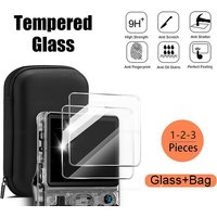 4 IN 1 For R36S Case+Screen Protector Tempered Glass Film Travel Carrying Storage Bag For Anbernic R36S Game Console Accessories
