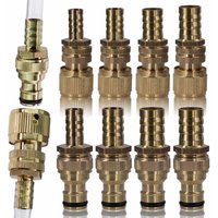 6-32mm Brass Hose Barb Adapter with 16mm Quick Connector Garden Irrigation Watering Tubing Connect Repair Coupling Joint Fitting