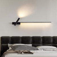 Long Strip LED Wall Lights with Rotatable Spotlight Hardwired Reading Lamp LED Wall Sconce for TV Background Corridor Bedside