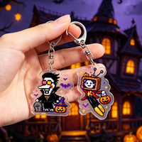 Game Deltarune Halloween Keychain for Accessorie Bag Ralsei Kris Susie Spamton Undertale Angel Keyrings Jewelry Gifts