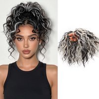 Synthetic wig with a loose bun style, messy wig to add airiness and volume. Wig material for daily wear to increase hair volume.