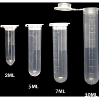 10PCS 2ML/5ML/10ML Laboratory Supplies Sample Transparent Micro Plastic Centrifuge Tube Test Tube Clip Laboratory Container Lid