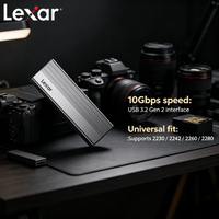 Lexar Original E300 M.2 SSD Enclosure USB 3.2 Gen 2 Type C External Hard Disk Case for 2230 2242 2260 2280 NVMe SSD Ultra 4K