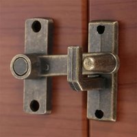 1Set Vintage Brass Sliding Window Door Latch Handle Home Hardware Safety Lock Catch AntiTheft Door Buckle for Barn Doors And