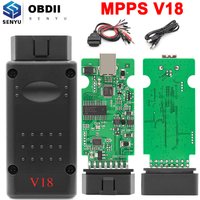 MPPS V18 ECU Chip Tuning Interface Auto OBD 2 OBD2 For EDC15 EDC16 EDC17 Multi-Language CAN ECU Tunning Flasher Remap Cable