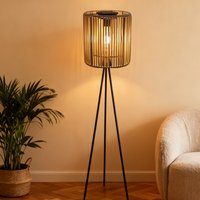 A Handmade Rattan Solar-Powered Floor Lamp, No Need for Electricity, for Outdoor Courtyard and Garden Decoration, Path Decoration, and Holiday Atmosphere Setup