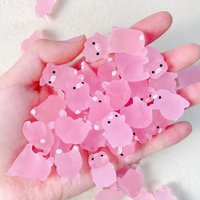 6/30/1Box Luminous Pig Design Glow in The Dark Creative Mini Pink Pig Miniature for Garden Landscape Home Decoration
