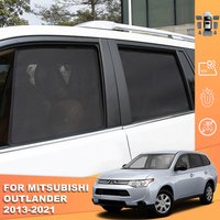 For Mitsubishi Outlander 2013-2021 Magnetic Car Sunshade Visor Front Windshield Curtain Rear Side Baby Window Mesh Sun Shade