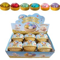 Glitter Dumpling Squishies Toy - Colorful Food Sensory Fidget Toy Anti-Stress Squeeze Balls Mystery Box Baozi Dumpling