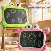 Kids LCD Drawing Tablet, Colorful Eye Protection Writing Board, One Touch Erase Cartoon Educational Graffiti Toy Birthday Gift