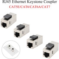 5/10/20/25PCS CAT.5E/6/6A/7 Shielded Keystone Jack Rj45 Inline Coupler Female to Female Ethernet Adapter For Blank Patch Panel