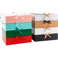StoBag 5pcs White/Pink Gift Box Wedding Birthday Party Favors Clothes Storage Handmade Cookies Packaging Support Customization