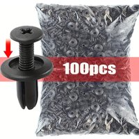 100/50/30Pcs 8mm Black Plastic Car Rivet Clips, Auto Bumper Fender Fasteners Fits Toyota Kia Nissan Ford Focus