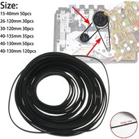 30-120pack Universal 26-135mm Mix Cassette Tape Machine Belt New Assorted Common Belt for Recorders Walkman DVD Drive