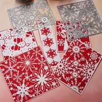 Christmas Snowflake Background Metal Cutting Dies Scrapbooking Embossing Crafts Greeting Card Knife Mold Punch Stencil Die Cut