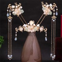 Chinese Wedding Hairpin Retro Long Tassel Step Shake Classic U-shaped Alloy Hair Stick Girls Vintage Hanfu Poarty Tiaras Gifts