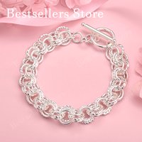 925 sterling silver 8-inch exquisite woven bracelet for men and women, party fashion gifts, wedding accessories, jewelry