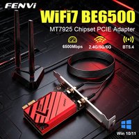FENVI MT7925 BE6500 WiFi 7 PCIE Adapter BT 5.4 Tri Band 2.4G/5Ghz/6Ghz 802.11BE 6500Mbps Wireless Network Card For AMD Win 10/11 image 3