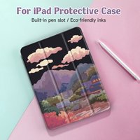 Étui avec porte-crayon pour iPad 9e/8e/7e génération 10.2 pouces, couverture avec réveil/mise en veille automatique, pour ata Ni 4/5/6