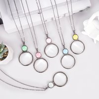 Magnifying Glass Necklace for Women, 10X Magnifying Monocle Necklace Pendant Vintage Reading Magnifier Lens