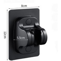 Black/Silver Adjustable Wall Mounted Showerhead Bracket Universal Shower Head Holder No Drill Holder for Bathroom Accessories