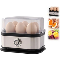 200W Power Eggs Boiler Space Saving Auto Shut-Off Smart Egg Cooker 6 Eggs Capacity Stainless Steel Rapid Egg Cooker