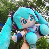8/15/35cm Original Minidoll Hatsune Miku Sitting Doll Official Cotton Doll Plush Figure Plush Pillow Gift Fufu Doll Interesting