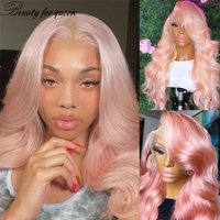 180% Density Long Curly Wavy Wig Cosplay Human Hair Wig Wear And Go Short 13x4 Colored Lace Front High Gloss Comfortable