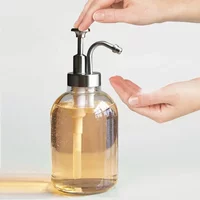 Press Nozzle Mouth Glass Bottle Hand Sanitizer Liquid Soap Solution Lotion Shower Gel Pump Bottle Nordic Bathroom Storage Bottle