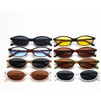 Hiking 4/6pcs Classical Small Oval Frame Elliptical Anti Light Glasses Women Simple Design Shades UV400 Fashion Eyewear Unisex