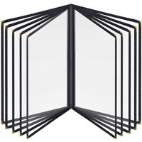 Foldable PVC Transparent Menu Cover A4 Reusable A4 Menu Paper Holder Double Panels Waterproof Menus Price Display Book Hotel