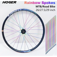 HOGER Bicycle 12pcs Spokes Wire With Nipples For 26/27.5/29 Inch Wheel MTB Road Bike Stainless Steel High Strength Bike Spoke AM