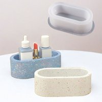 Reusable Oval Candle Cup Silicone Mold, DIY for Epoxy Resin, Cement, Plaster - Succulent Planter, Flower Pot & Home Decor Crafts