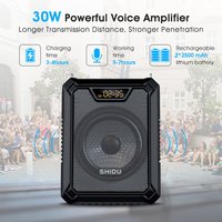 SHIDU M1000 Wireless Megaphone Headset IPX6 Waterproof 30W Power 2500mAh Power Bank, Dedicated Wireless Microphone for Teachers