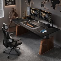 Modern Electric Height-Adjustable Desk Computer Desk Stand Office Smart Solid Wood Office Study Writing Desk Gaming Table FYCD