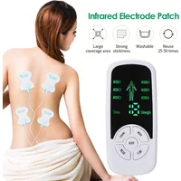 EMS Pulse Electric Muscle Stimulator Back Neck Body Massager Tens Acupuncture Meridian Physiotherapy Digital Massage with Pads