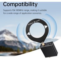 Transimpedance Amplifier Donut WB Antenna Built-In 500 Mah Battery 10kHz-180MHz Mini Loop Antenna for Radio Walkie Talkie SDR