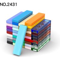 20Pcs MOC Parts 2431 Tile 1 x 4 with Groove Compatible Bricks DIY Assmble Building Blocks Particle Kid Puzzle Brain Toy Gift