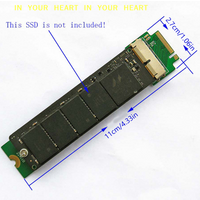 ใXใFor MacBook Air Pro 12+16 Pins SSD to M.2 Key M (NGFF) PCI-e Adapter Converter Card for PC Computer Accessories C26