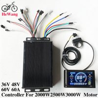 AliExpress NONE 36V 48V 60V 60A 2000W 3000W E-bike Brushless Motor Sine wave Controller with S966 Colour LCD Display for E-Mountain Bike Scooter