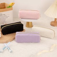 New Corduroy Large-capacity Pencil Bag Portable Pen Bag Stationery Storage Pencil Cases for Girls School Supplies
