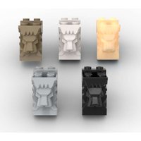MOC 10PCS 30274 Lion Head 2x3x3 With Cutout Building Blocks Set Street View Castle Wall Tile Toy For Children Kid Birthday Gift