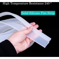1/3/5M Flat Solid Silicone Strip High Temperature Resistant Rectangle Seal Gasket Width 10mm-60mm Thickness 1mm-5mm Plates Pads