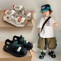 Boys' Sandals Children's Toddler Shoes 1-12 Years Beige Children's Beach Sandals Black Versatile Casual Kids' Sports Sandals