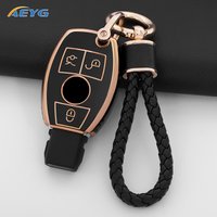 TPU Car Remote Key Case Cover For Mercedes Benz A B C E Class GLS GLA GLK GLC CLS CLA AMG W204 W205 W212 W463 W176 Key Chain