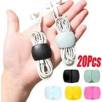 5-20PCS Charge Cable Protectors Earphone Holder Cord Clip Data Line Storage Winder Travel Cable Organizer Phone Cable Management