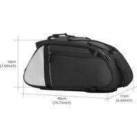 AliExpress NONE Bike Rack Bag, 12L Waterproof Reflective Ebike Rear Trunk Bag, Cycling Saddle Bag with Shoulder Strap for Commuter Travel Outdoo