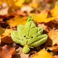 Green Pomelo Leaf Plush Pendant For Dispelling Bad Luck Home Bedroom Decoration Backpack Charms Birthday Gift Car Keyring