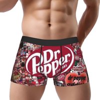 Red (6) Dr Pepper Underpants Homme Panties Man Underwear Ventilate Shorts Boxer Briefs
